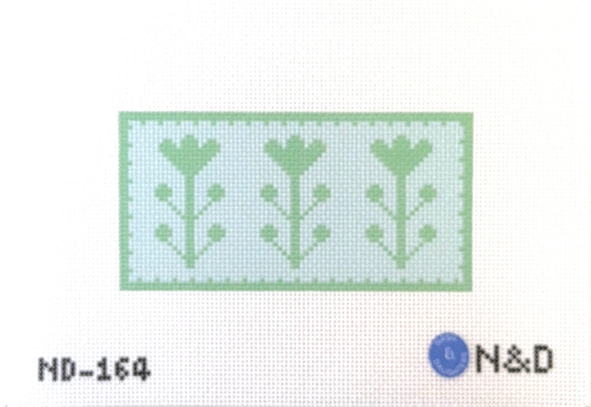 Blue & Green Block Print Flower B