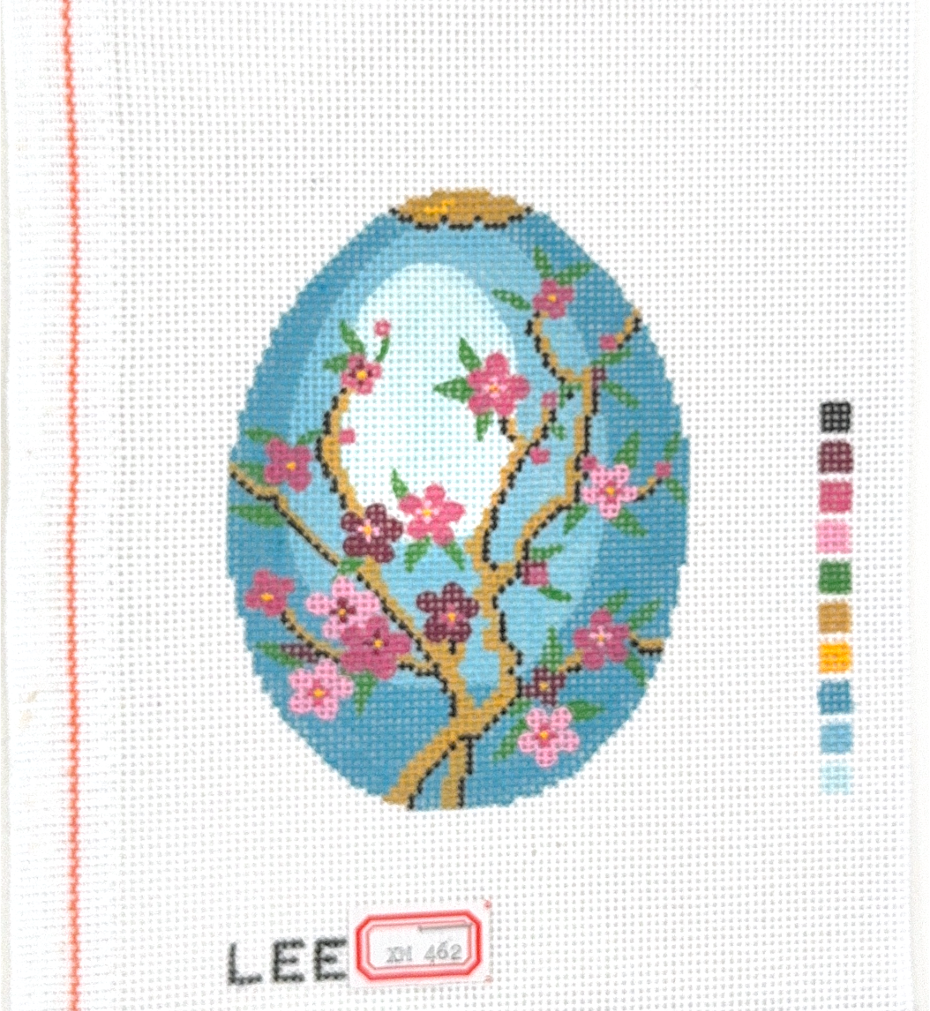 Turquoise Pink Floral Faberge Egg