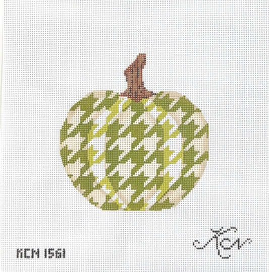Green Houndstooth Pumpkin