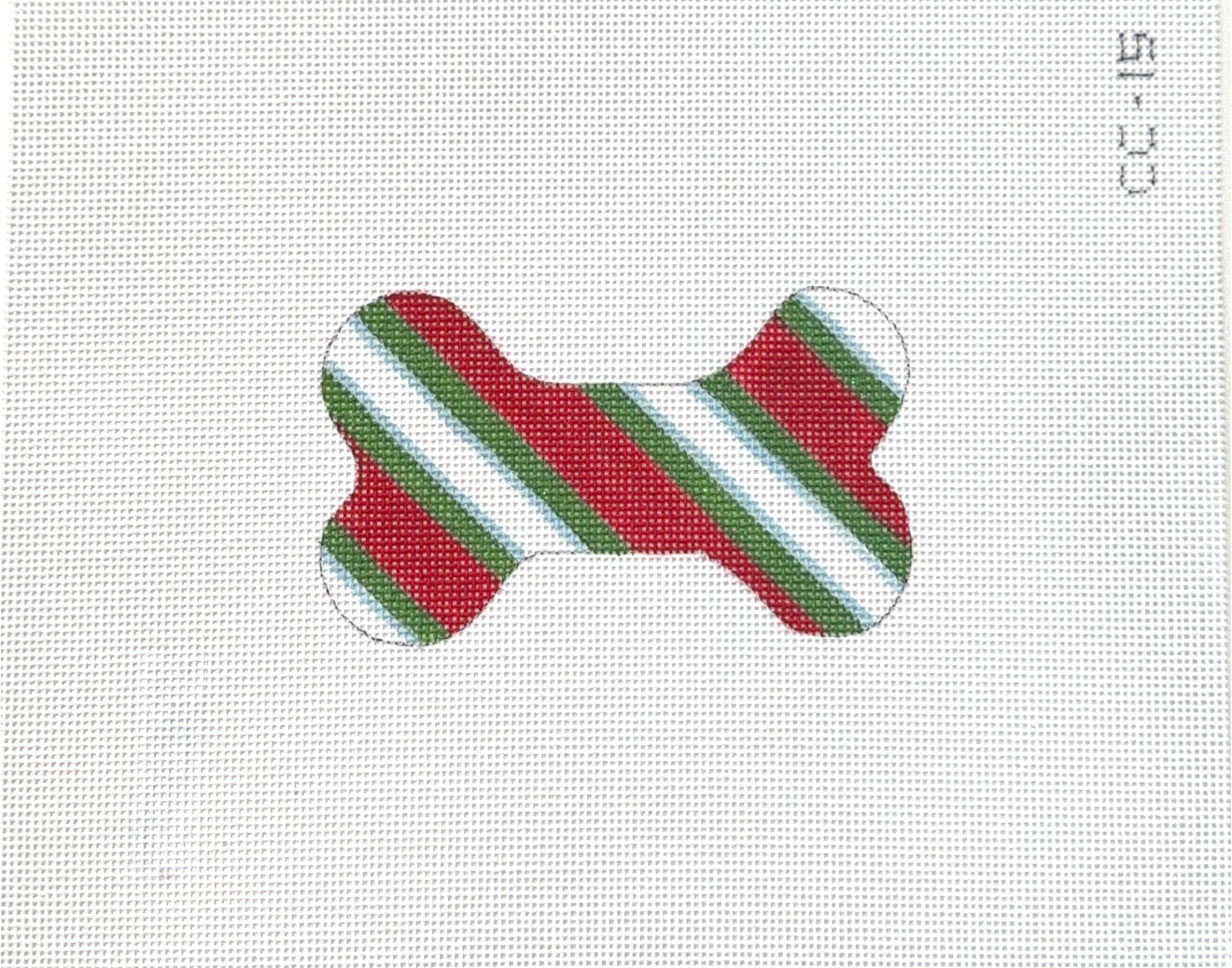 Holiday Stripe Dog Bone