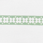 Floral Inverse Key Fob Green