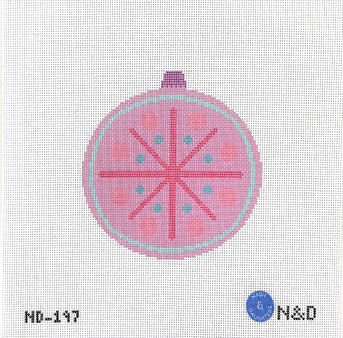 Mid Century Mod Purple & Pink Ornament
