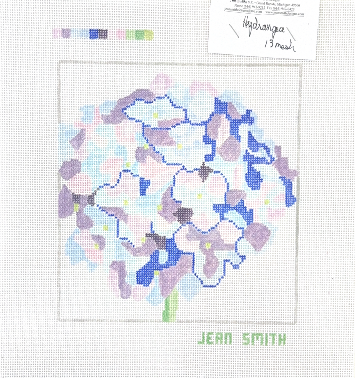 Blue & Purple Hydrangea 8x8