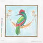 Green Kingfisher on Gold