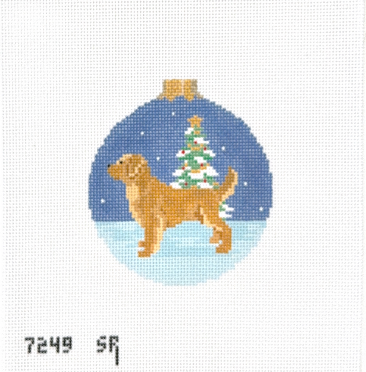 Golden Retriever Holiday Round