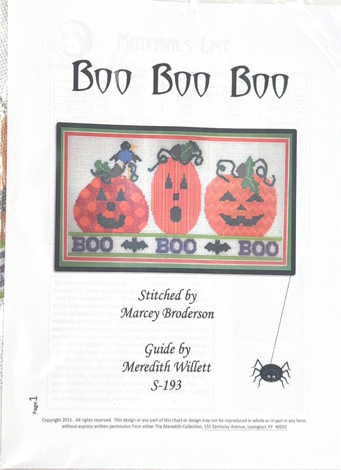 Boo Boo Boo Pumpkins with Stitch Guide