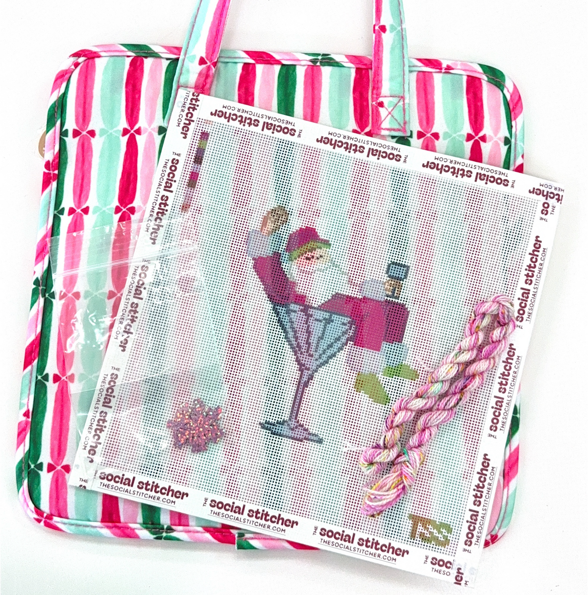 Santa Baby Canvas Kit with Stitch Guide