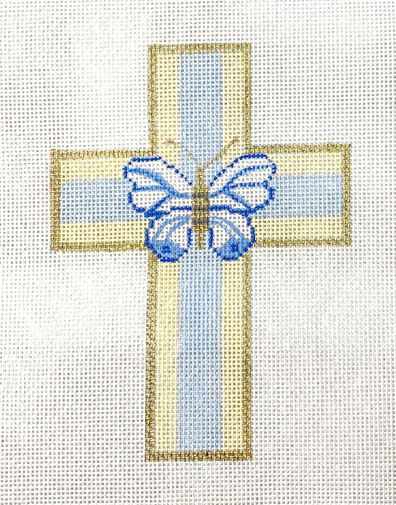 Cross with Butterfly with Stitch Guide