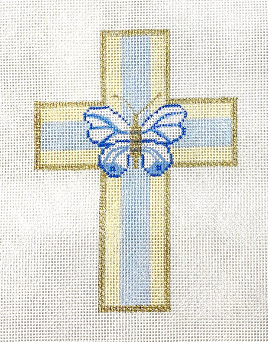 Cross with Butterfly with Stitch Guide