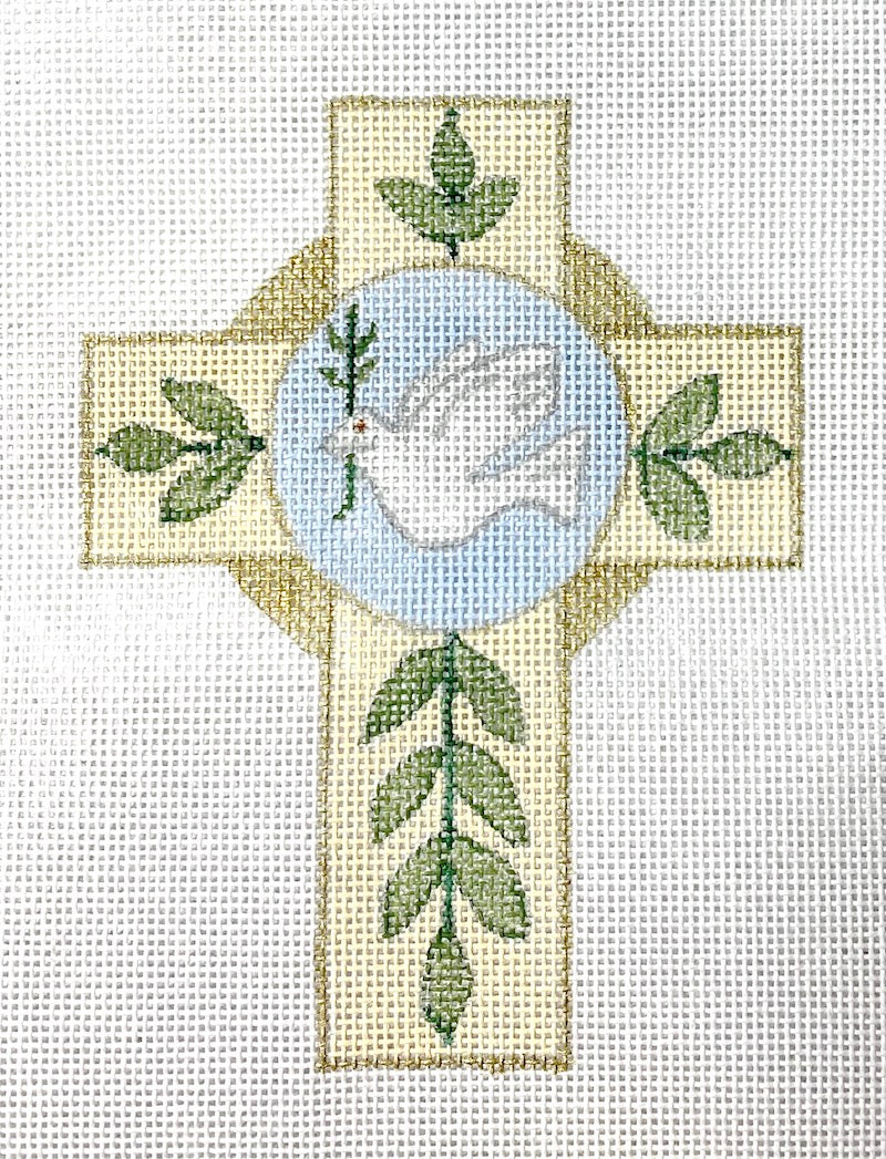 Cross with Dove with Stitch Guide