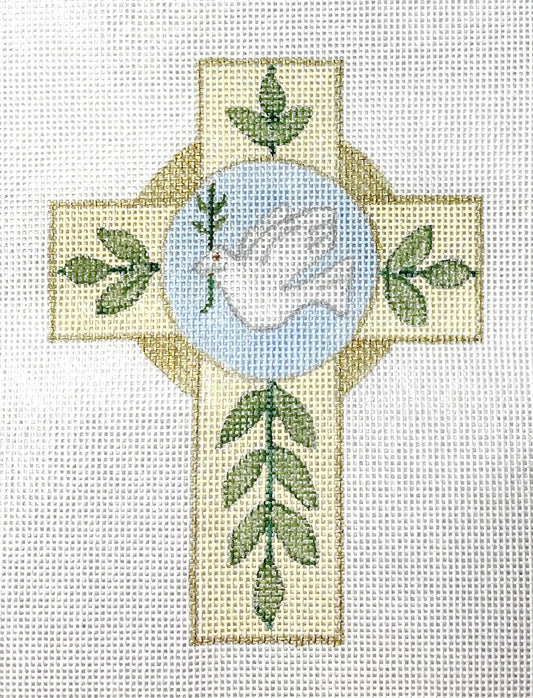 Cross with Dove with Stitch Guide