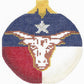 Lonestar with Longhorn Round Ornament