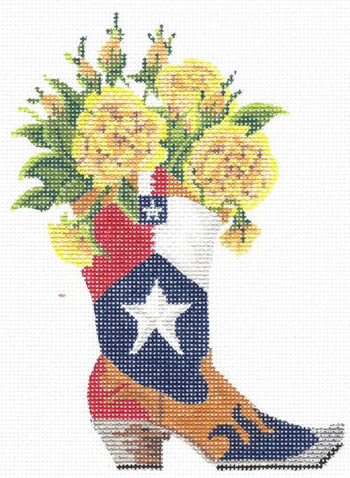 Yellow Rose of Texas in Boot